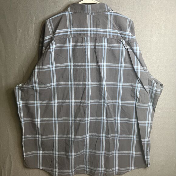 Carhartt Plaid Loose Fit Button Down Blue Workwear Long Sleeve Outdoors 2XL - Picture 5 of 8